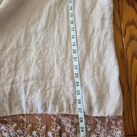 Stella Martini 2X Blush Pink Lace Hem Blouse - Picture 8 of 8